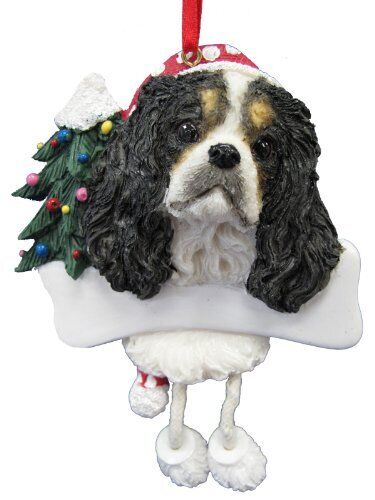 King Charles  Ornament with "Dangling Legs" Hand Painted and Easily Personalized