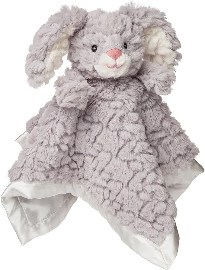 Mary Meyer Putty Nursery Stuffed Animal Security Blanket, Grey Shadow Bunny, 13"