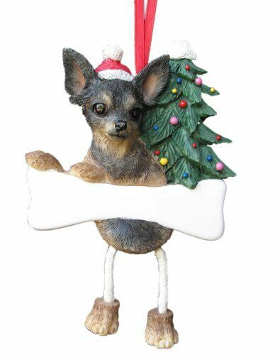 Chihuahua Ornament with Unique "Dangling Legs" Hand Painted