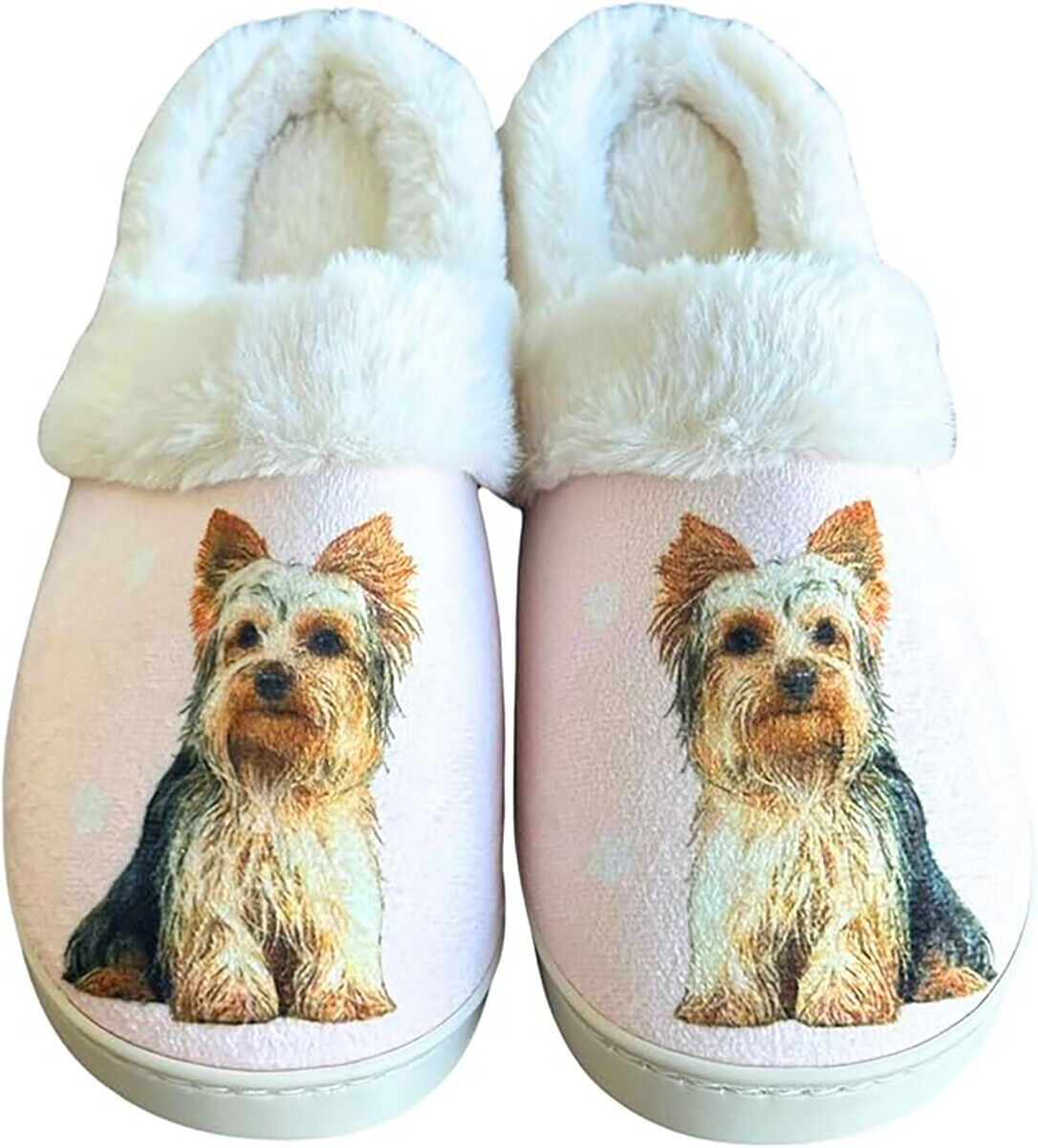 E&S Pets Yorkie Snugg Slippers for Pet Lovers -  Memory Foam, L/XL