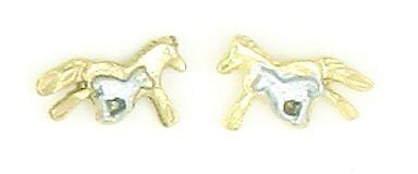 Finishing Touch 2-Tone Mare and Foal Earrings