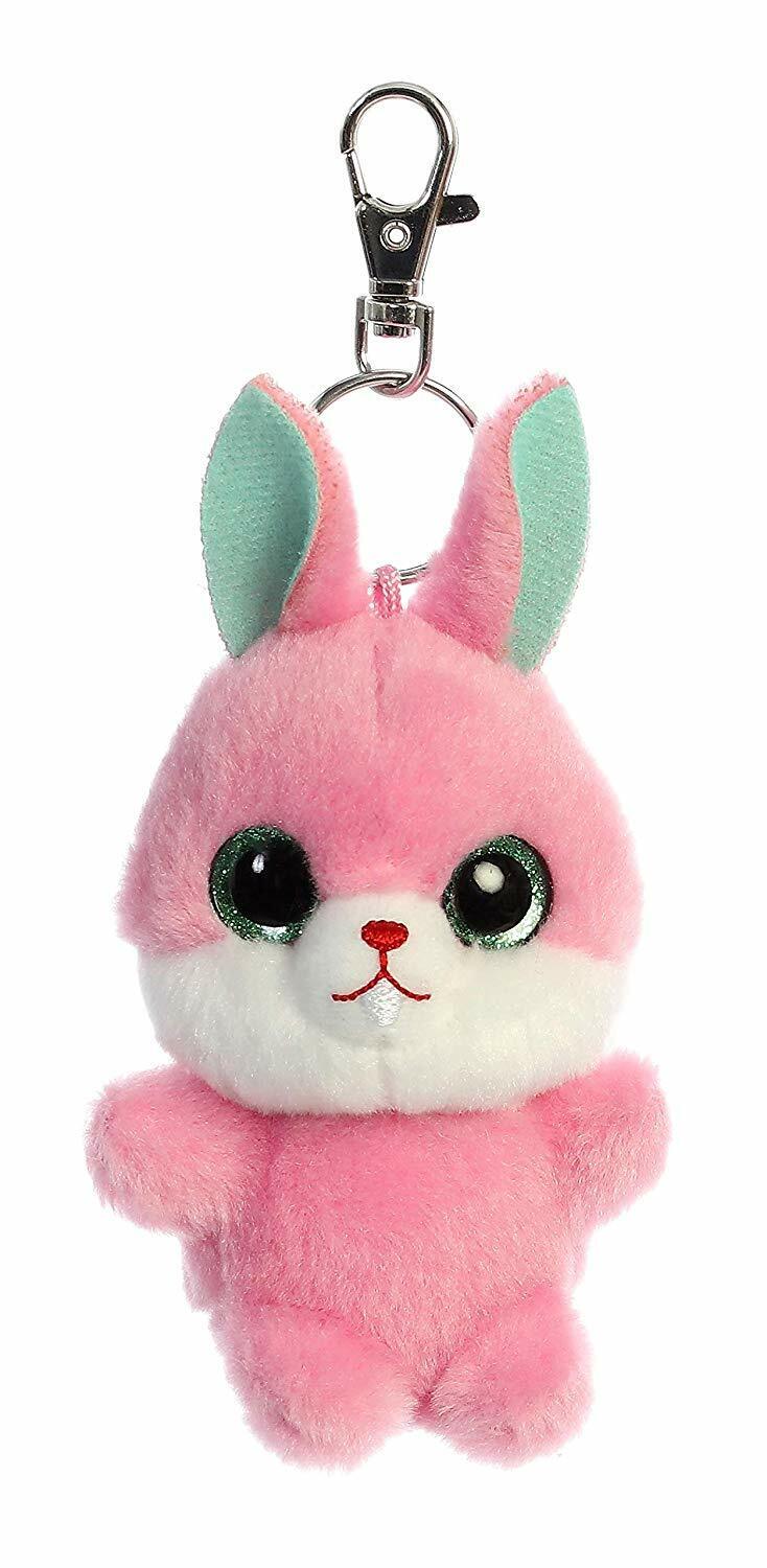 Aurora World Inc. YooHoo 3.5" Betty Bunny Keychain Plush Stuffed Animal