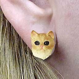 Conversation Concepts Red Shorthaired Tabby Cat Earrings Post