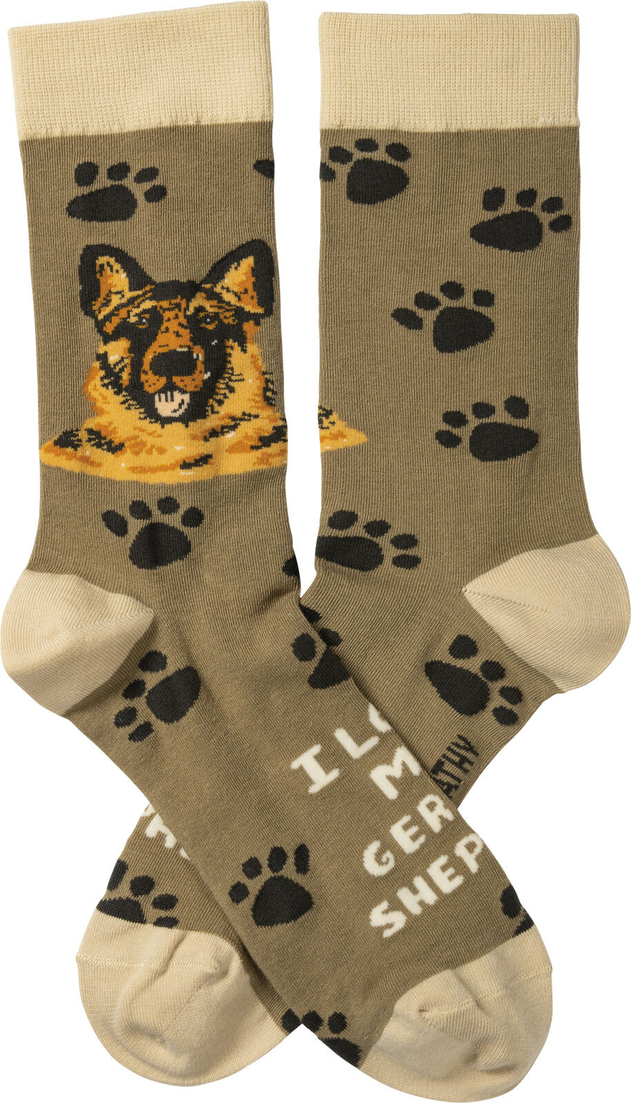 Primitives By Kathy Socks - I Love My German Shepherd