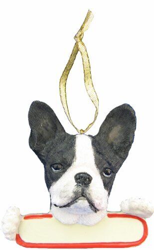 Boston Terrier Dog Santa's Pal Christmas Ornament