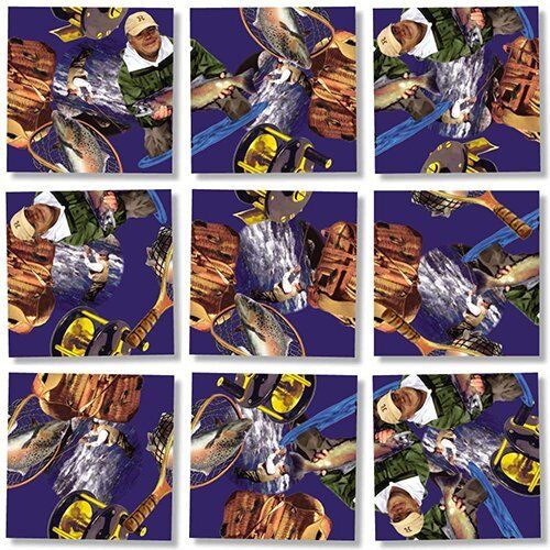 B Dazzle Fly Fishing Scramble Squares 9 Piece Puzzle