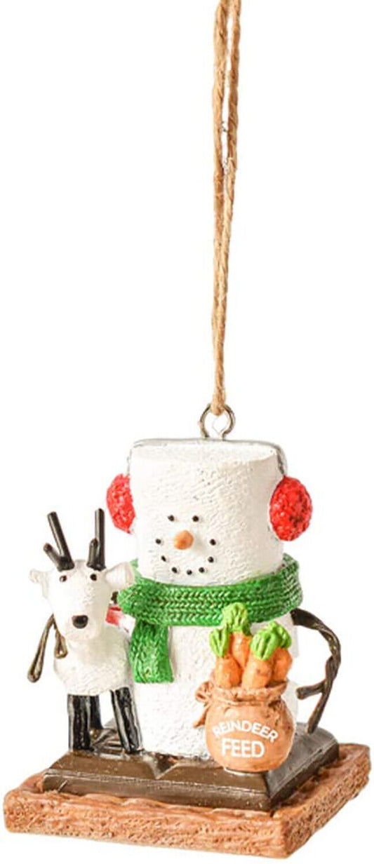 Ganz MX179694 S'Mores with Reindeer - Reindeer Feed Decorative Ornament, 3"