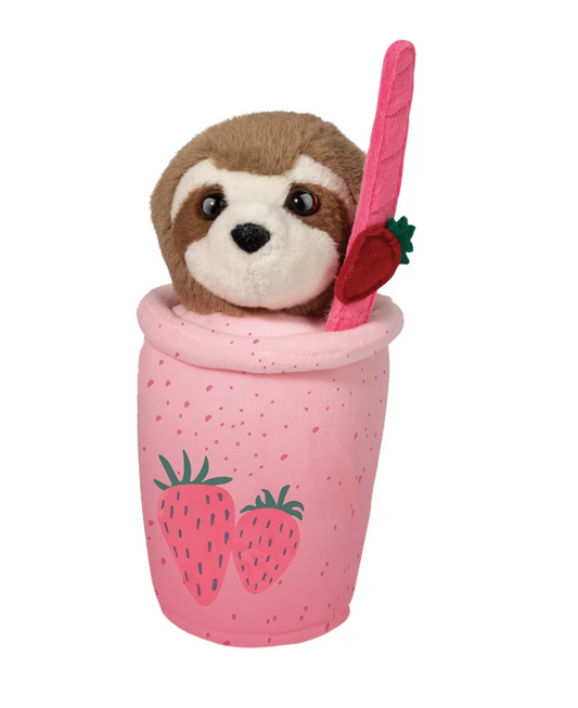 Douglas Slothberry Smoothie Macaroon Plush Stuffed Animal Toy, 8" tall