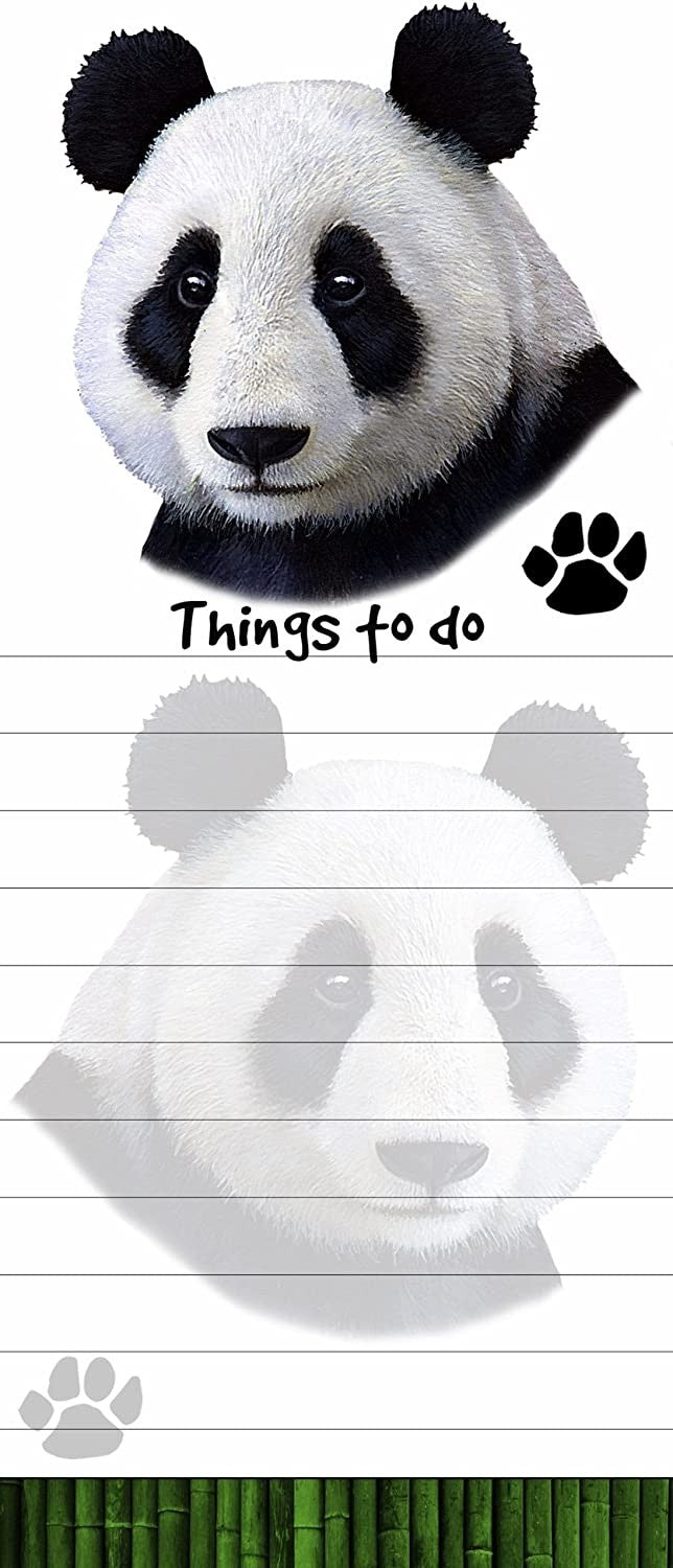 "Panda Magnetic List Pads" Uniquely Shaped Sticky Notepad