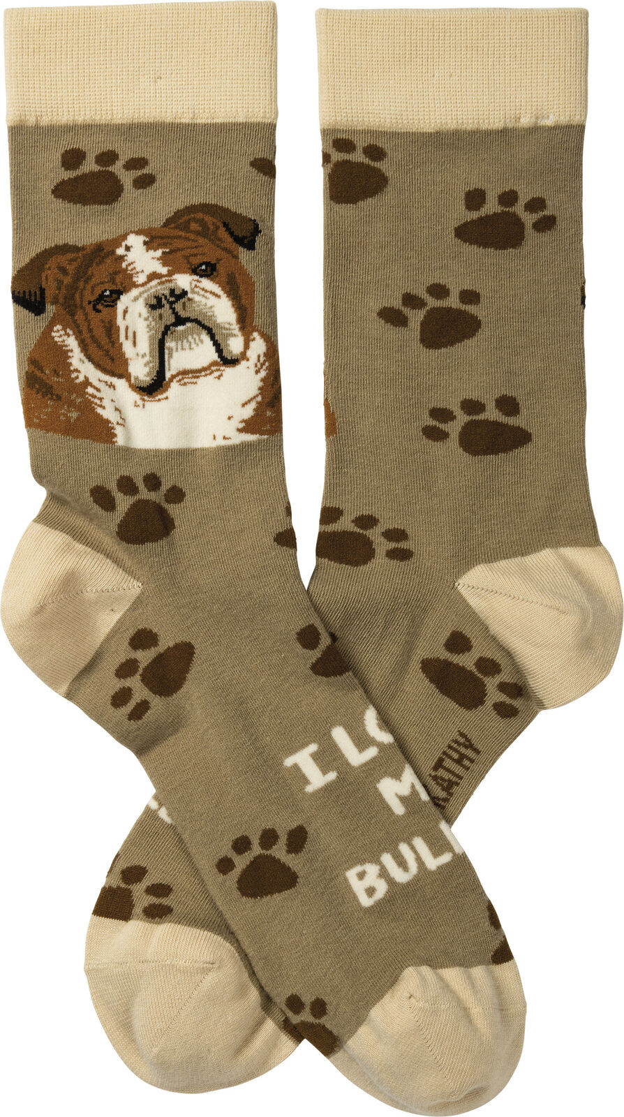 Primitives By Kathy Socks - I Love My Bulldog