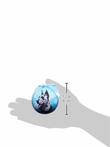 "Harlequin Dane Christmas Ornament" Shatter Proof Ball Easy To Personalize