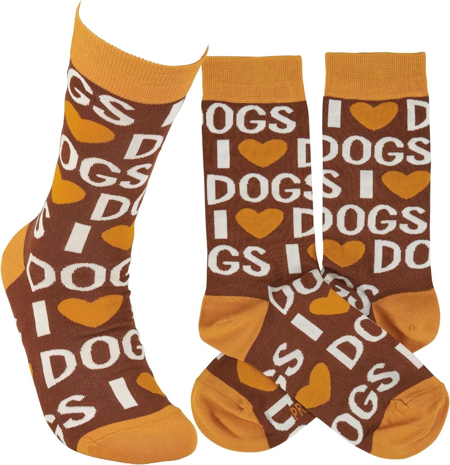 Primitives by Kathy - Fun Fact I Love Dogs Socks, One Size, Unisex
