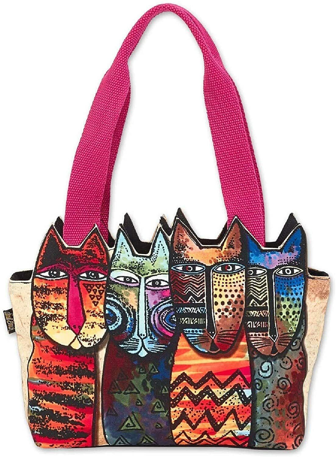 Women's Sun 'n' Sand, Laurel Burch Medium Cutout Tote CAT PRINT