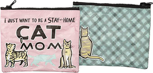 Primitives by Kathy Women's Zipper Wallet Coin Purse Stay Home Cat Mom
