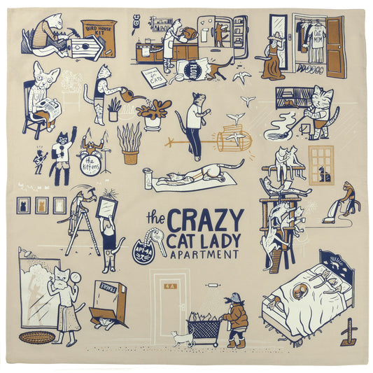 Primitives by Kathy Dish Towel - Crazy Cat Lady Apartment