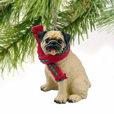 Conversation Concepts Pug Miniature Dog Ornament - Fawn