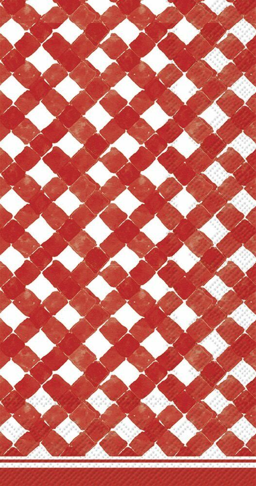 Boston International BF016501 Roseanne Beck Guest Towels Red Gingham