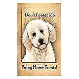 White Labradoodle Dog Baggage Buddies Luggage Tag 4"