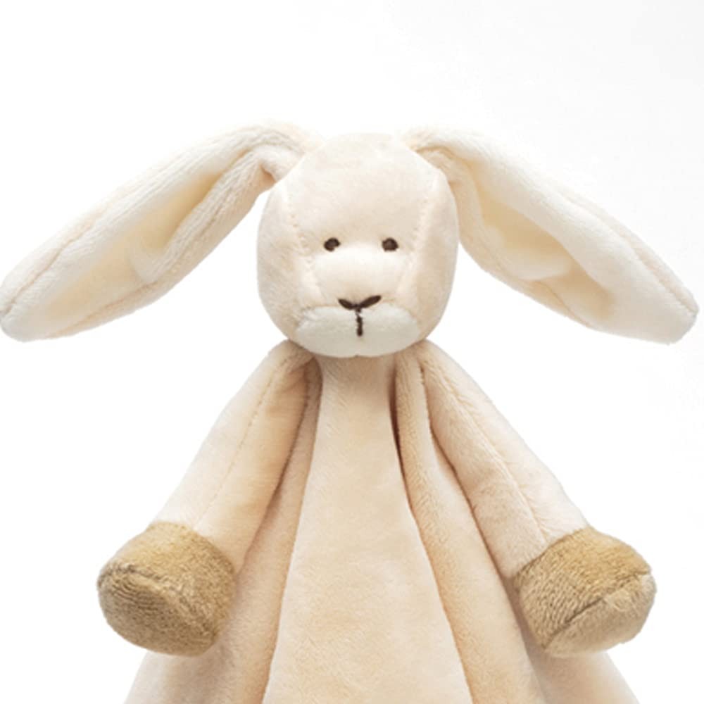 Teddykompaniet Diinglisar Tan Bunny Plush Fleece Baby Blanket Snuggler, 13"