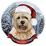 Holiday Pet Gifts Glen of Imal White Dog Santa Hat Porcelain Ornament