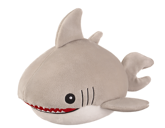 Ganz H14350 Squishy Squad Gray Shark Plush Stuffed Animal, 10" Long