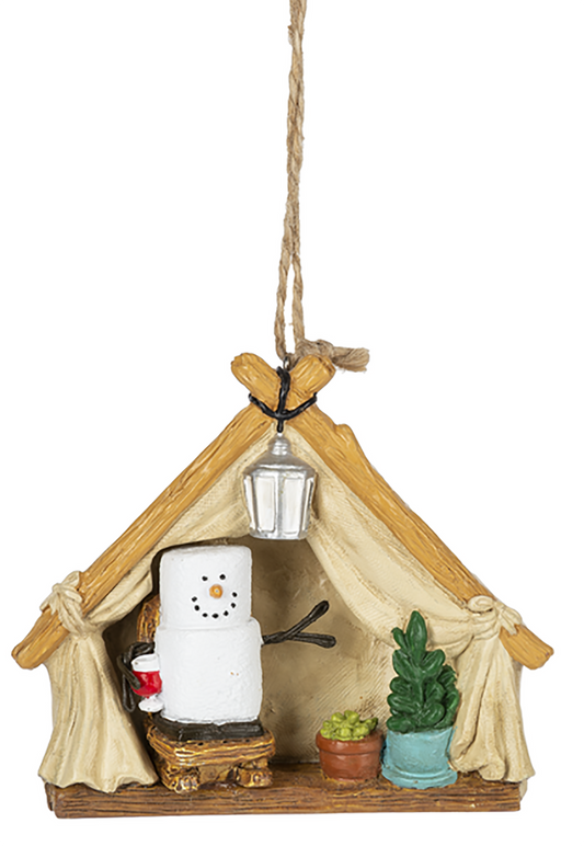 Ganz S'mores Glamping Camping Ornament, Polyresin, 3" Height (MX181801)