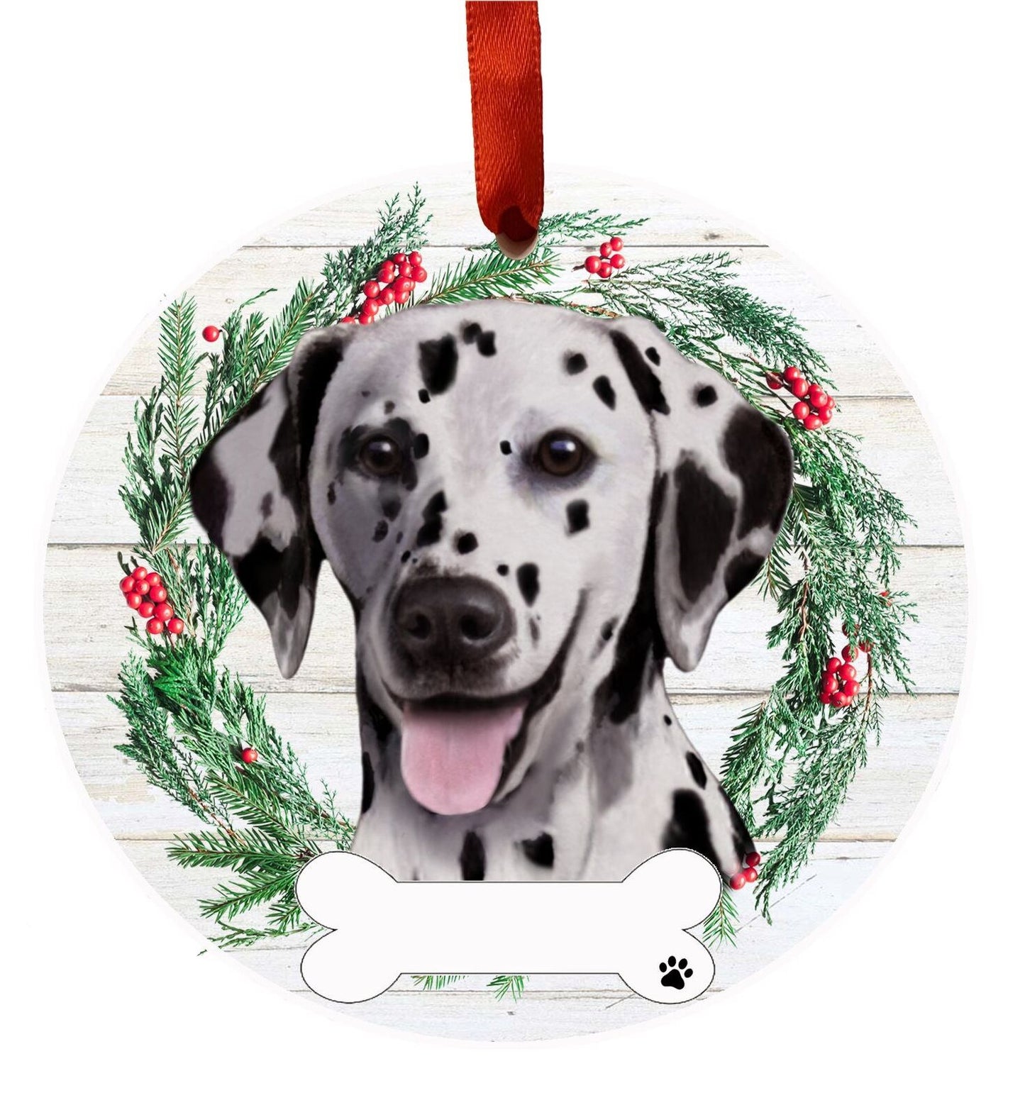 Dalmatian Ornament - E&S Pets, DIY Personalizable, Ceramic Round Ornament