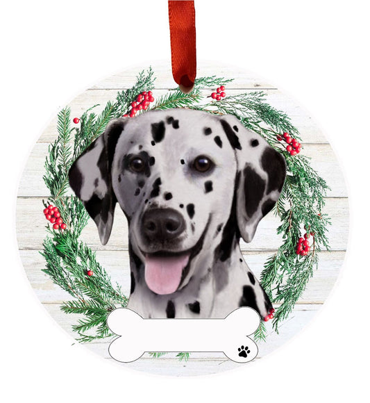 Dalmatian Ornament - E&S Pets, DIY Personalizable, Ceramic Round Ornament
