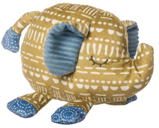 Mary Meyer Boho Baby Stuffed Animal Soft Toy, 6-Inches, Elephant Rattle