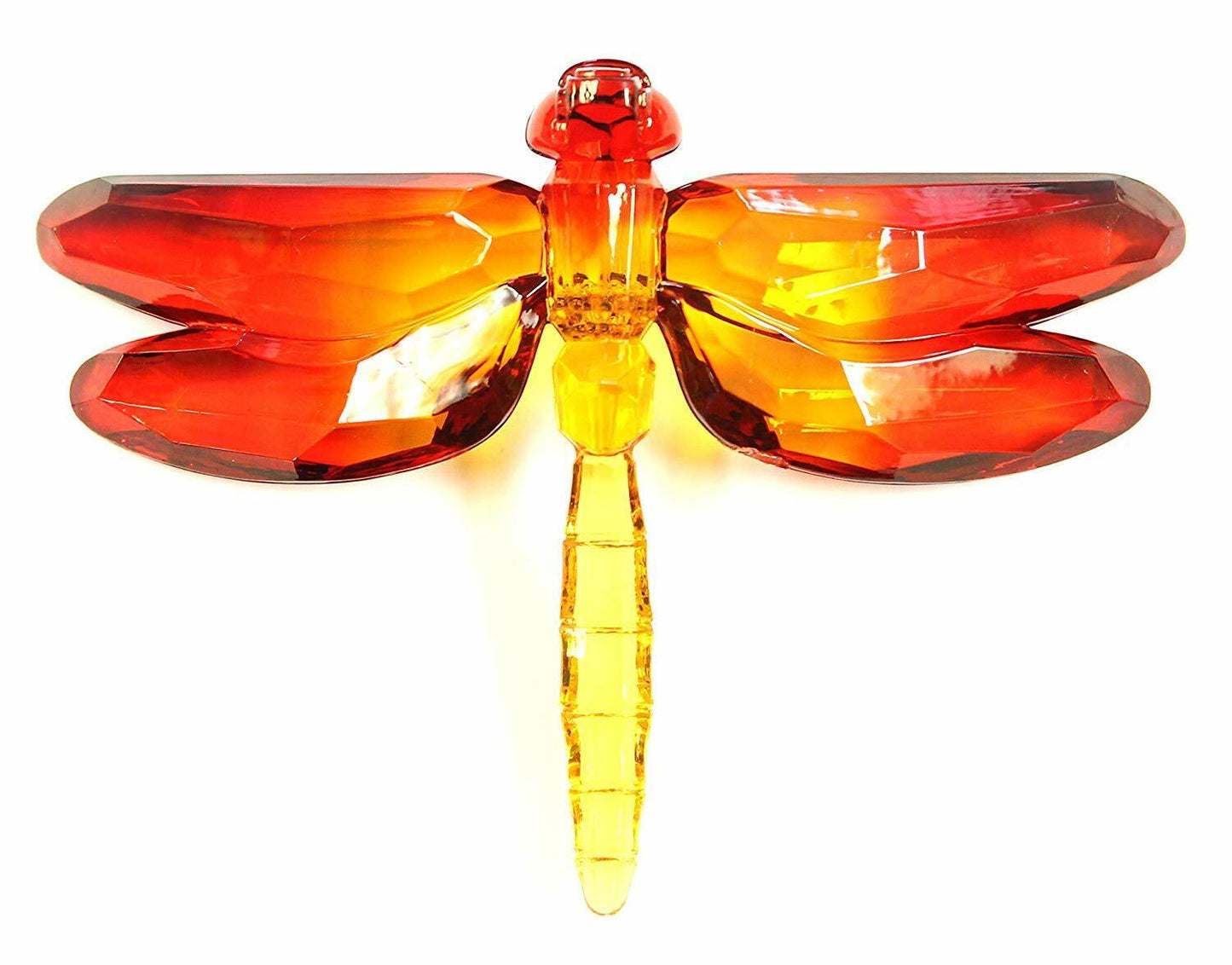 Crystal Expressions Acrylic 2 Tone Dragonfly Ornament/ Sun-Catcher (Orange)