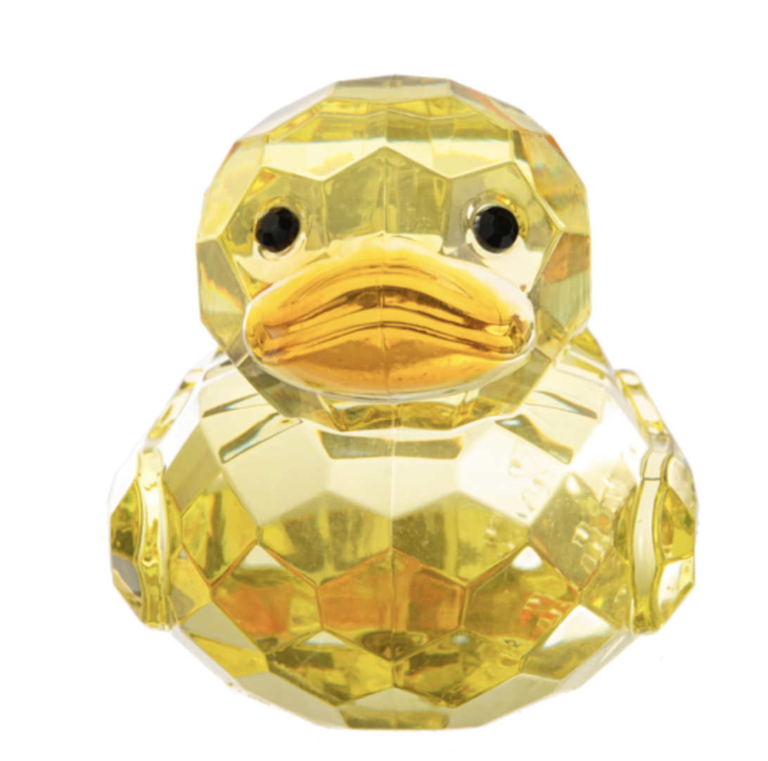 Crystal Expressions Ganz Acrylic Sweet Yellow Duck Figurine, 2.5" high