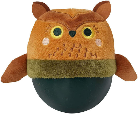 Manhattan Toy Wobbly Bobbly Owl, Silicone Wobble Ball & Embroidered Plush Toy