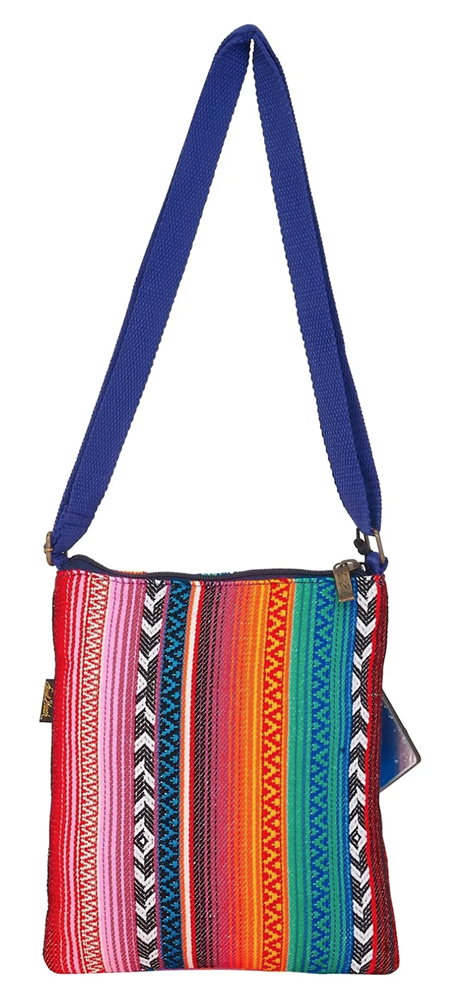Laurel Burch Woof Dog Small Crossbody Shoulder Bag, 8.5" x 10"
