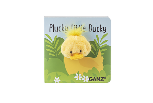 Baby Ganz Plucky Little Ducky Finger Puppet Board Book, Ages 0+