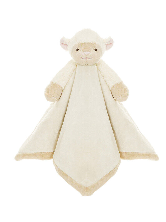 Teddykompaniet Diinglisar Cream Lamb Plush Fleece Baby Blanket Snuggler, 13"
