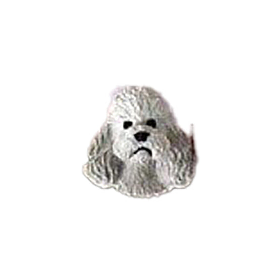 Poodle Gray w/Sport Cut Earrings Post