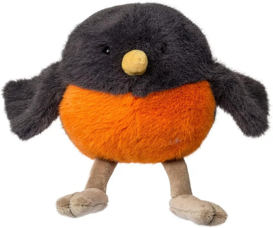 Mary Meyer Stuffed Animal Rolly Birds Small Plush Soft Toy, 5-Inches, Robin