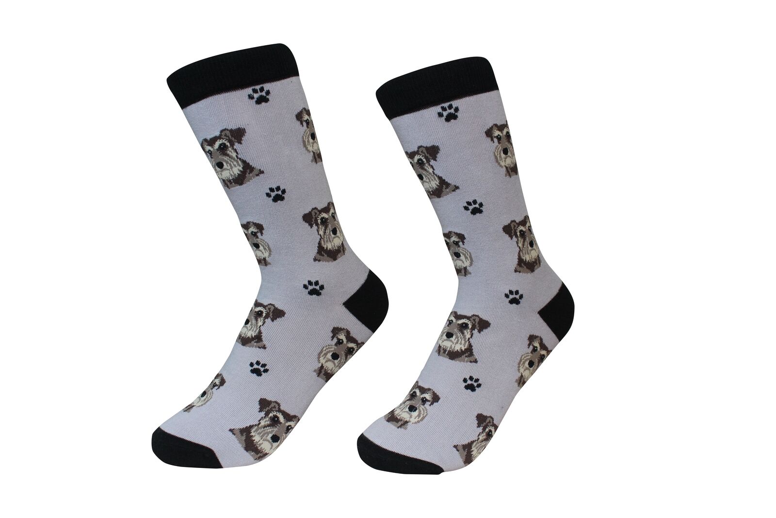 Schnauzer, Uncropped Ears Dog Breed Socks Unisex Sock Daddy by E&S Pets