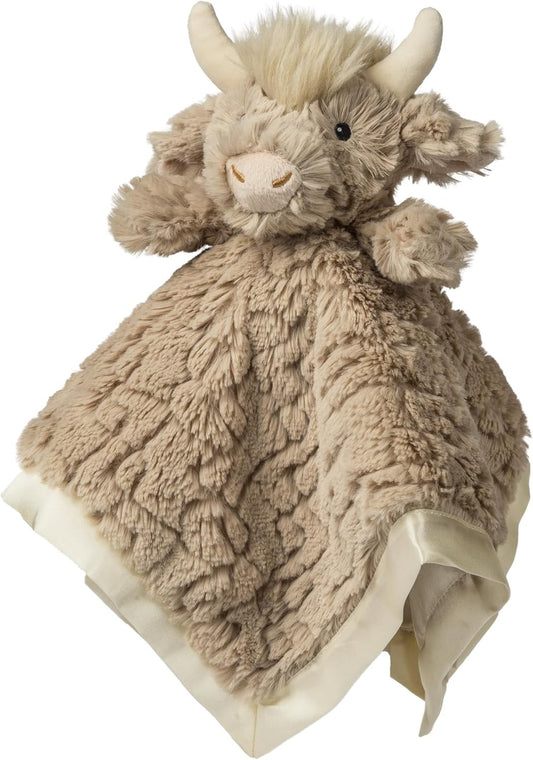 Mary Meyer Putty Nursery Character Blanket, 13 x 13-Inches, Brown Highland Cow