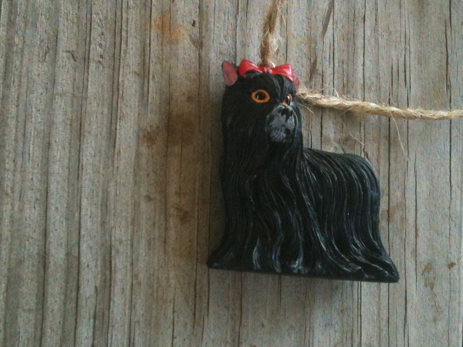 Black Westie Dog Polyresin Christmas Ornament