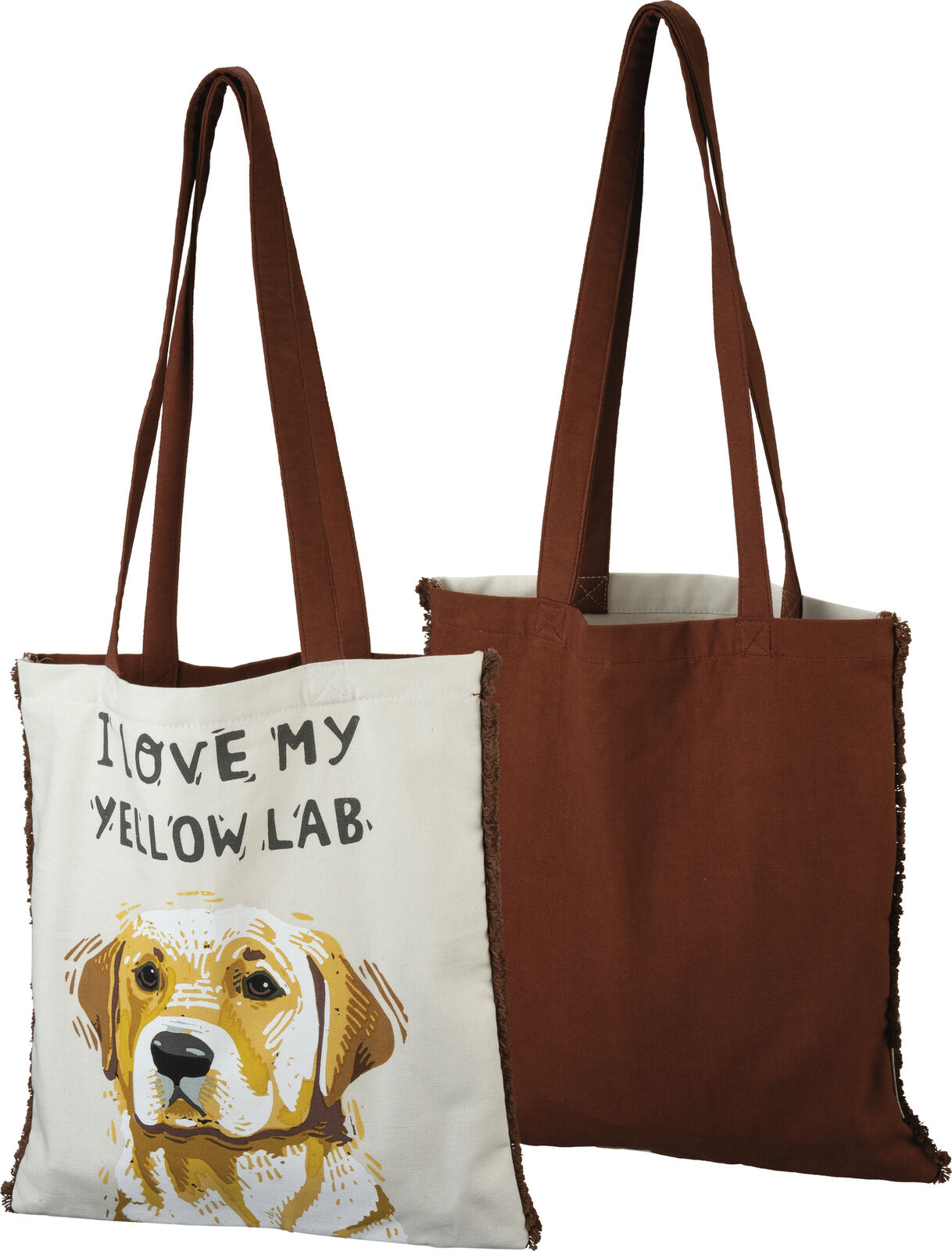 Primitives by Kathy Tote - I Love My Yellow Lab, One Bag, Both Sides Shown