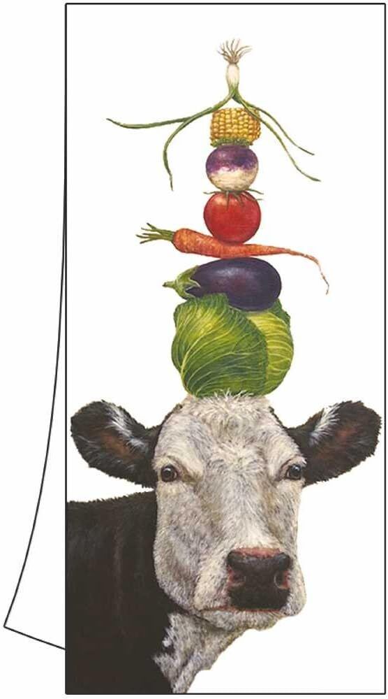 PaperProducts Design, Towel Kitchen Vicki Sawyer Ida Cow Design, 1 Count