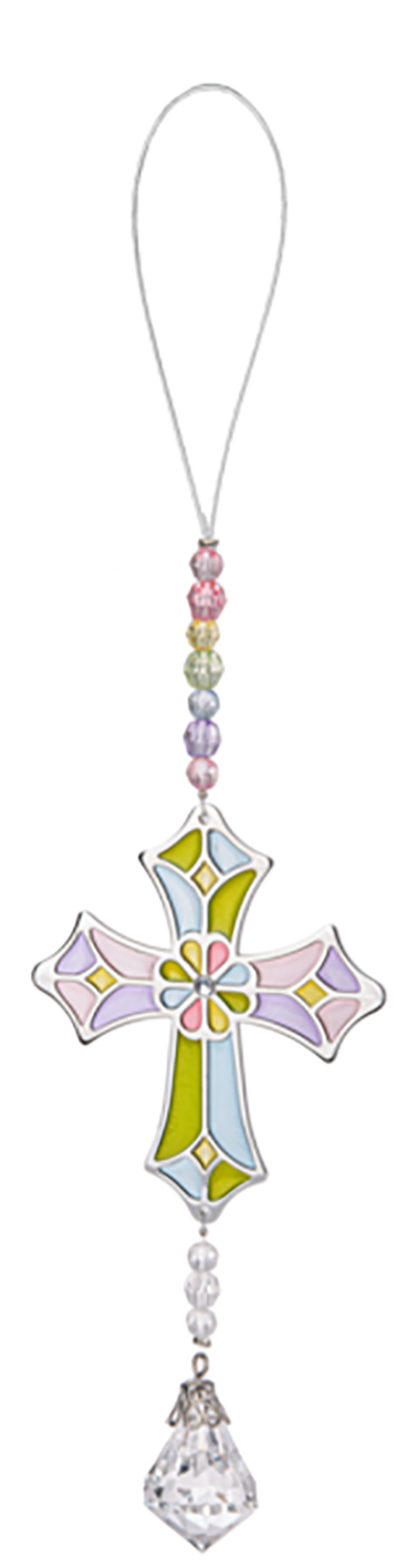Ganz Cross SUN JEWELS[TM] Ornament, Acrylic, 6" long