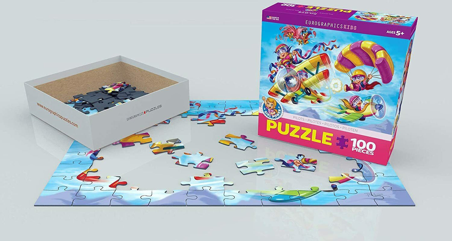 EuroGraphics Girl Power! Aviators Jigsaw Puzzle (100-Piece)