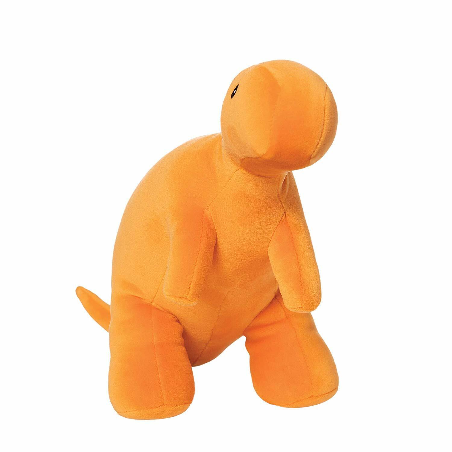 Manhattan Toy Growly Velveteen T-Rex Dinosaur Stuffed Animal, 11", Orange