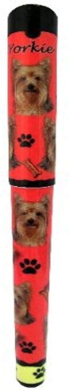E&S Pets Yorkie Pen Easy Glide Gel Pen, Refillable with A Perfect Grip