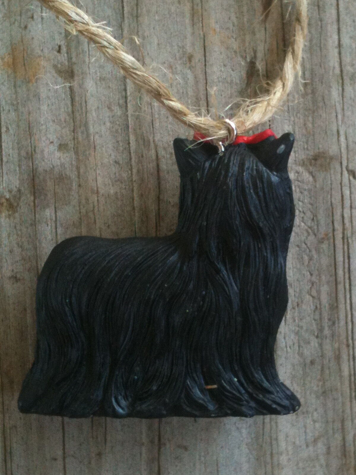 Black Westie Dog Polyresin Christmas Ornament