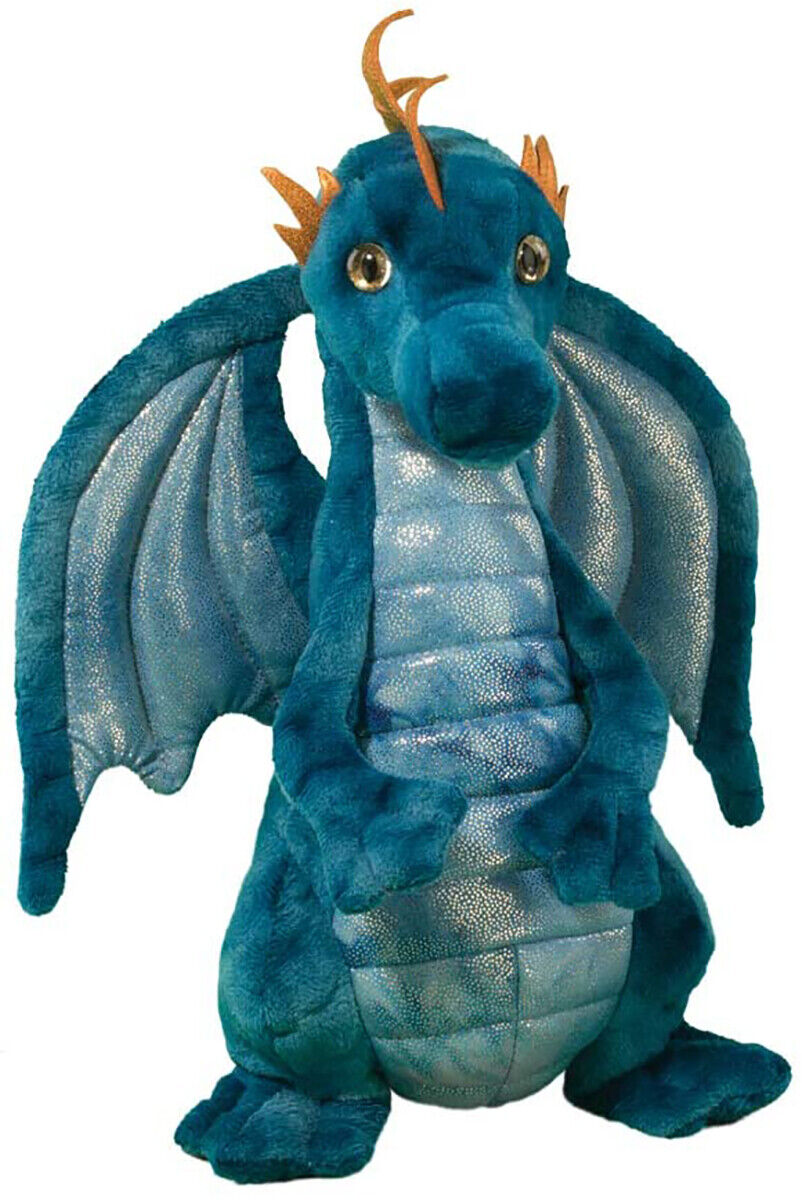 Douglas Zander Blue Dragon Plush Stuffed Animal, 12"