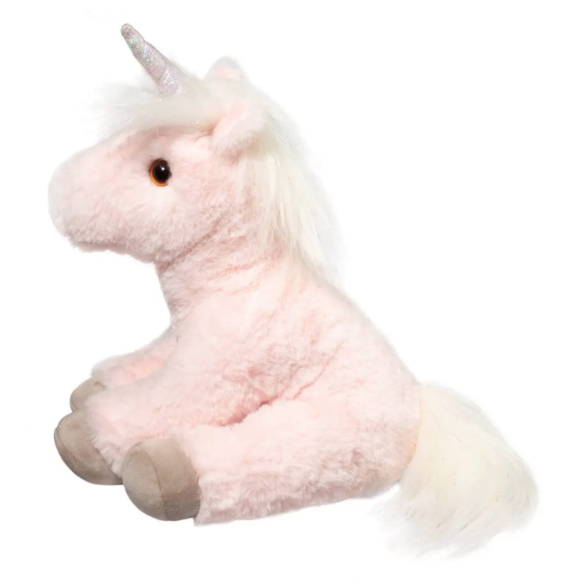 Douglas Lexie Soft Ice Pink Unicorn Plush Stuffed Animal, 9" Sitting