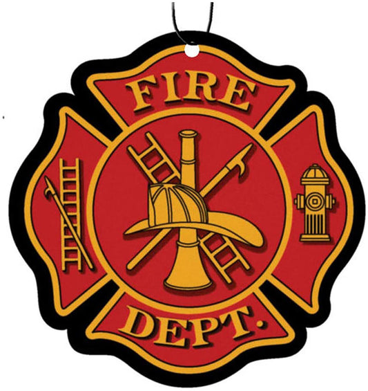 Spoontiques Firefighter Maltese Cross Air Freshener (3-Pack)